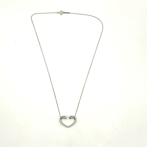 Tiffany & Co Paloma Picasso Silver Tenderness Double Heart Necklace - Picture 4 of 12